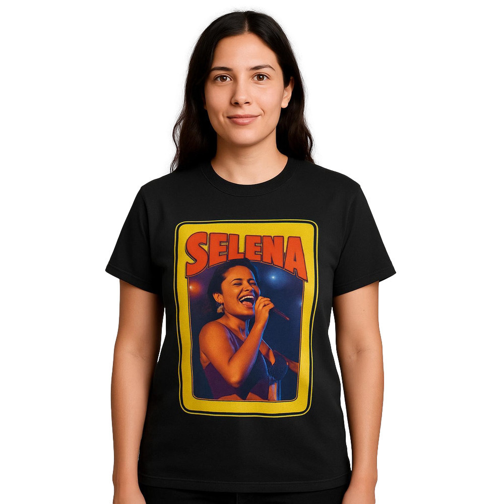 Selena Quintanilla T Shirt Women Small Black Photo Graphic